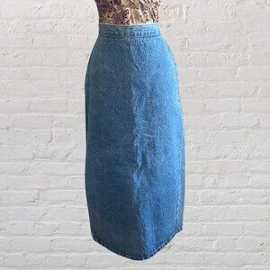 BONGO maxi length vintage denim jean skirt